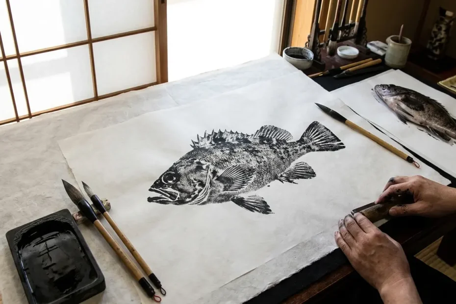 Gyotaku Nedir? Az Bilinen Çizim Teknikleri Freya Art Gyotaku Nedir? Az Bilinen Çizim Teknikleri